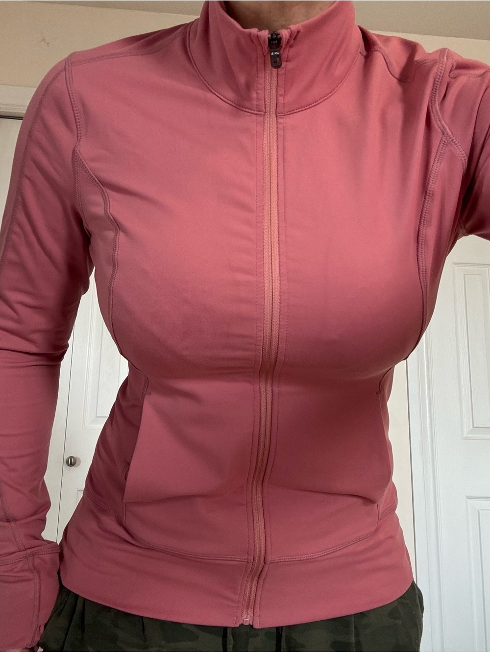 Lole Women’s Long-Sleeve Zip Front Active Jacket - Rose/ Dusty Pink